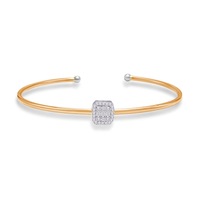 CUBIC STONED BANGLE DIAMOND BRACELET