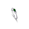 COLOURED OVAL DIAMOND RING
