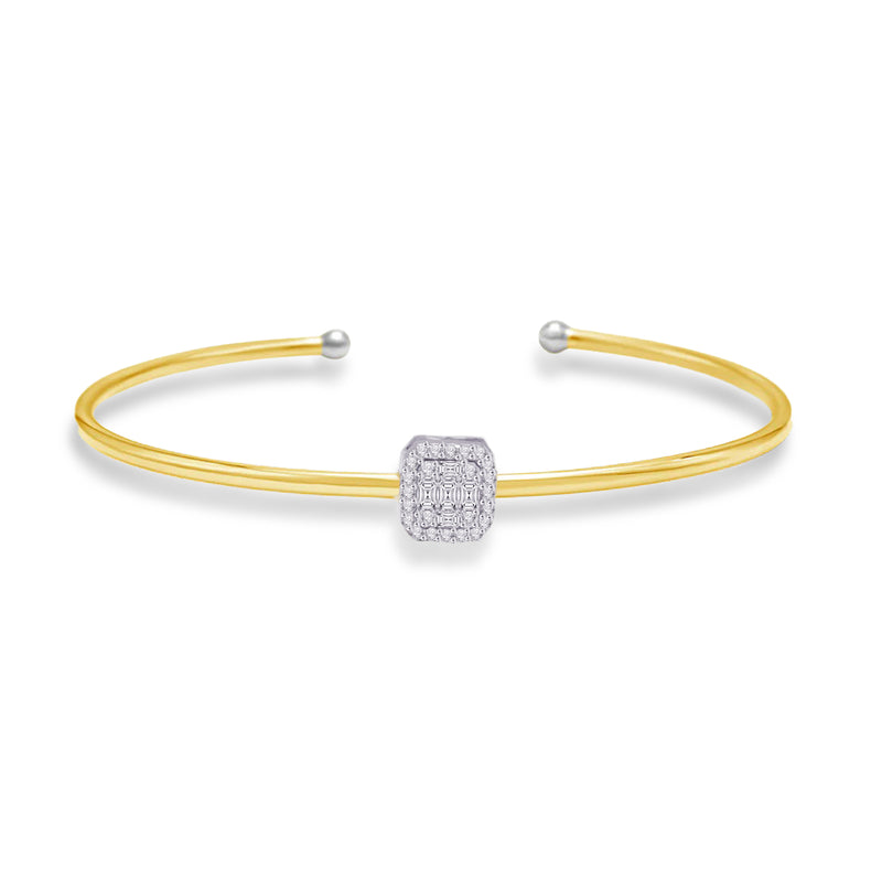 CUBIC STONED BANGLE DIAMOND BRACELET