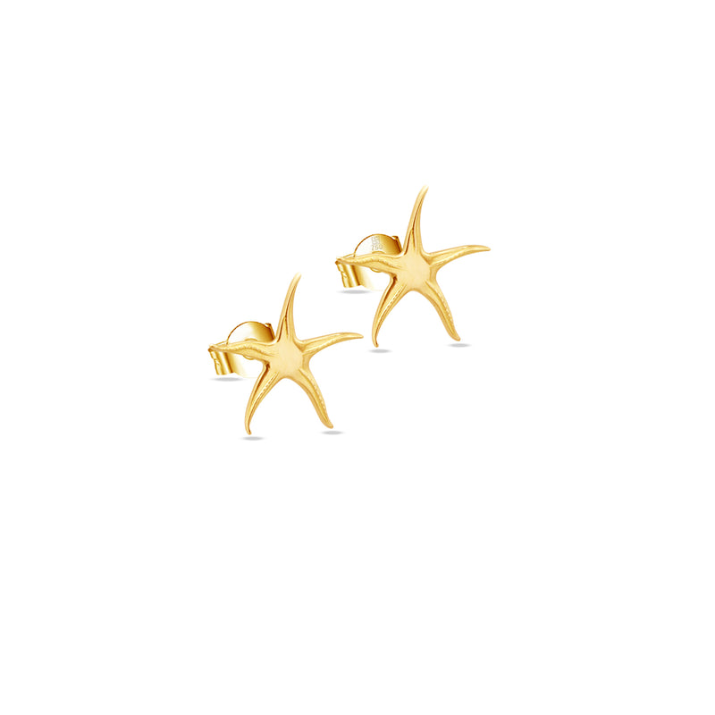 STARFISH STUD GOLD EARRING