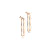 BEADED BAR STUD GOLD EARRING