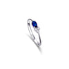 COLOURED OVAL DIAMOND RING