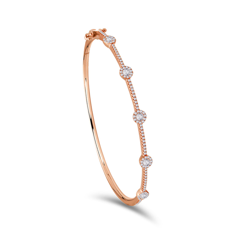 STUNNING ROUNDS BANGLE DIAMOND BRACELET