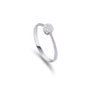 SQUARED SLIM BAND DIAMOND RING