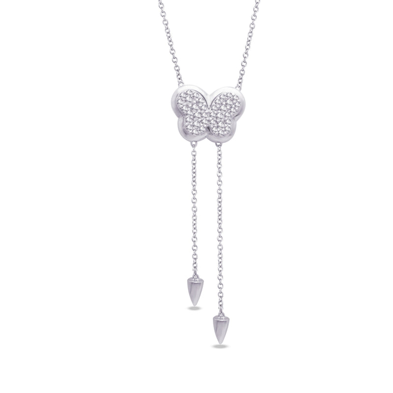 BUTTERFLY TOGGLE DIAMOND NECKLACE