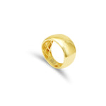 WIDE PLAIN BAND GOLD RING