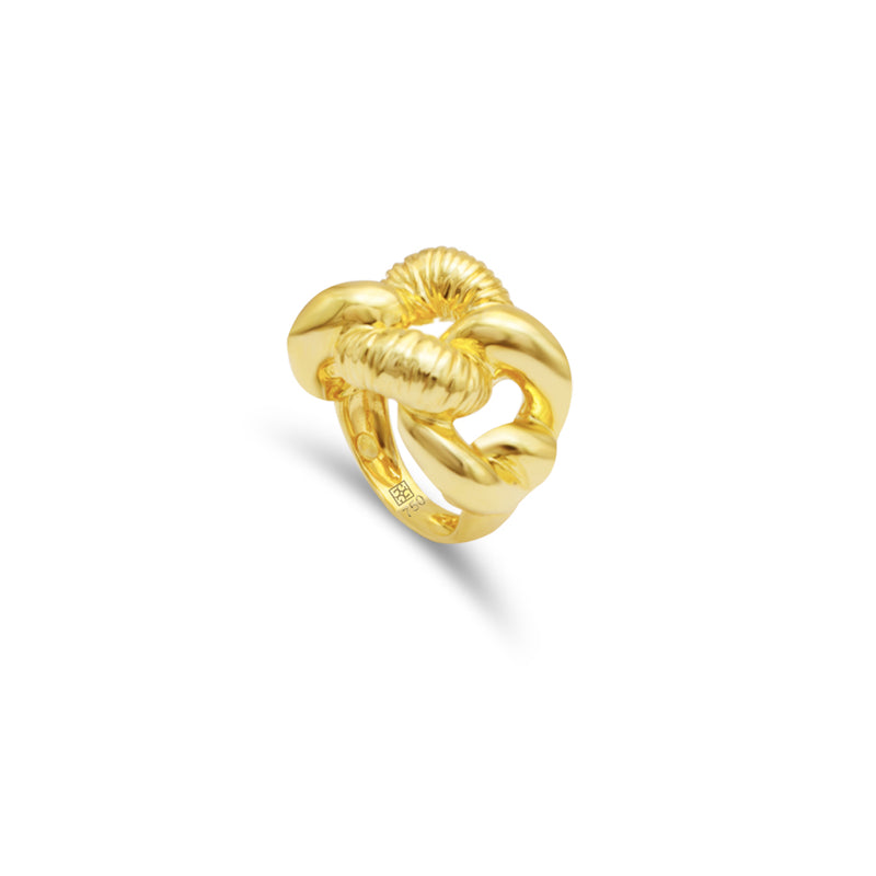 CHUNKY LINKS GOLD RING