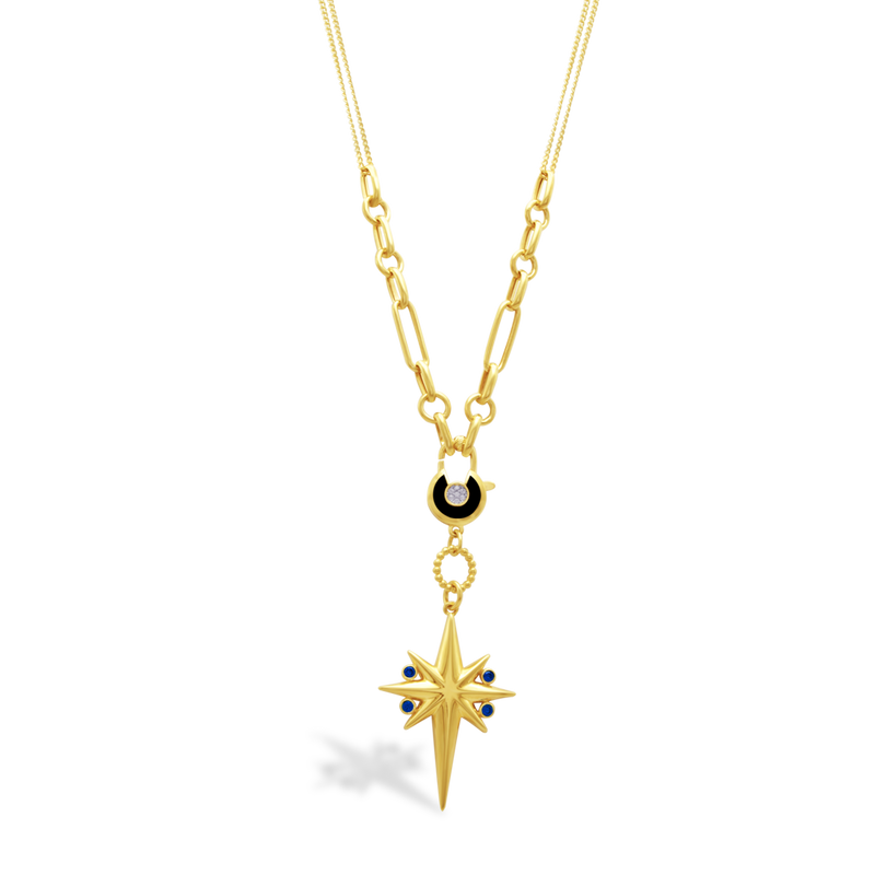 STUNNING BETHLEHEM STAR GOLD NECKLACE