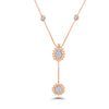 BEADED PEAR Y-SHAPE DIAMOND NECKLACE