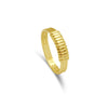 TWISTED TRIO BANDS GOLD RING