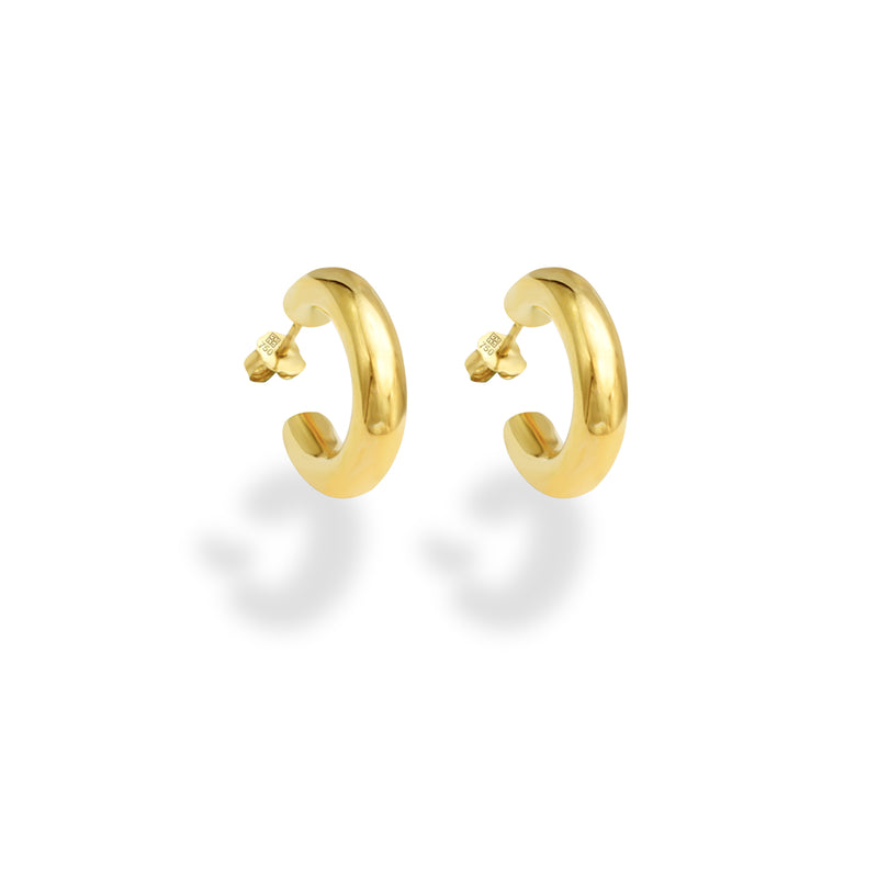 CLASSIC OPEN CIRCLE STUD GOLD EARRING