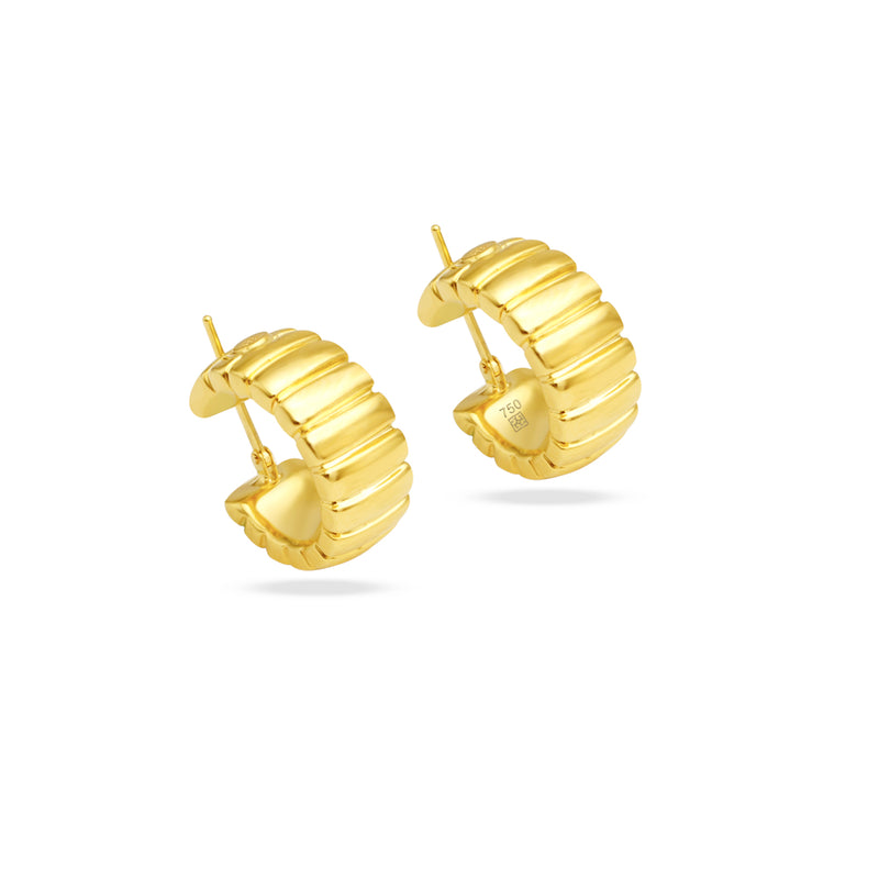 STATEMENT CHUNKY HOOPS GOLD EARRING