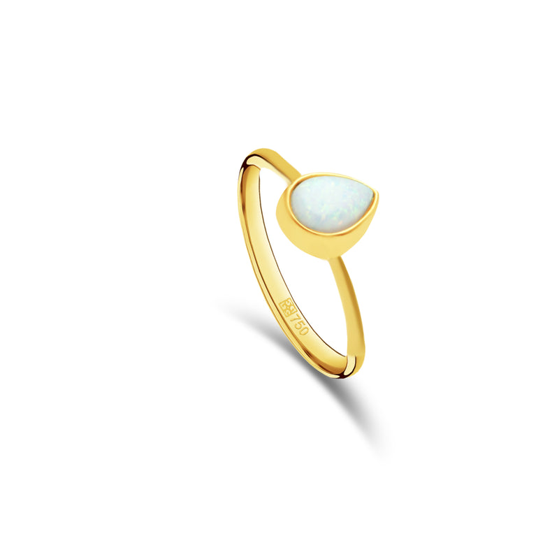 OPAL DROP-SHAPE STONE GOLD RING