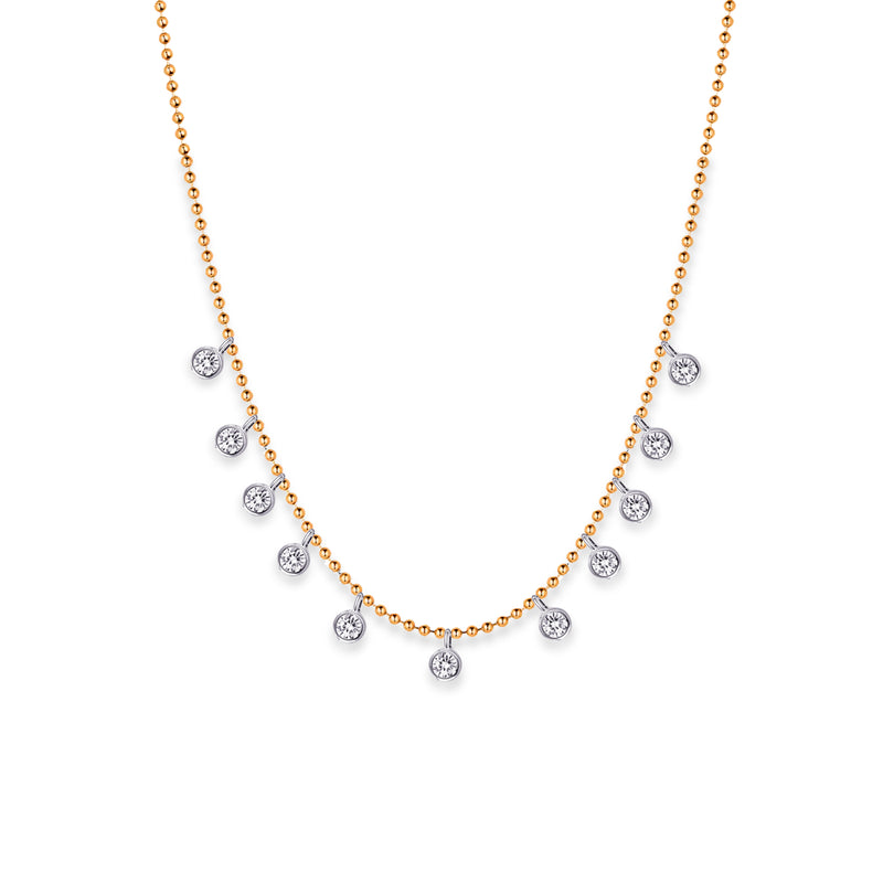 A UNIQUE BEADED DIAMOND NECKLACE
