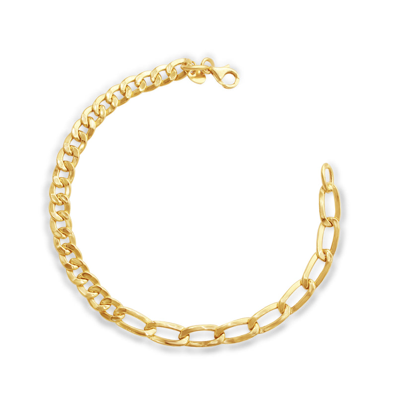 DOUBLE LINKS GOLD BRACELET