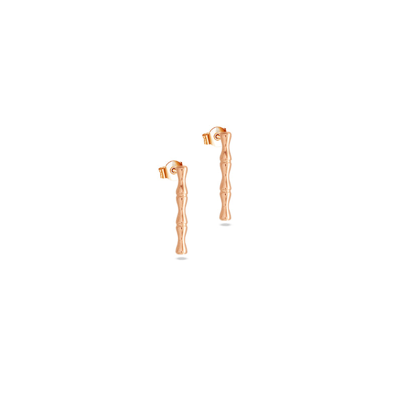 BAMBOO-BAR STUD GOLD EARRING