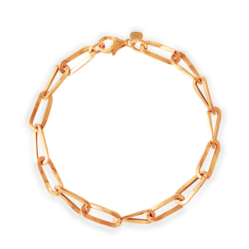 CLASSIC PAPER-CLIP GOLD BRACELET