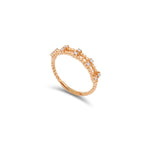 DUO LINES BEADED DIAMOND RING