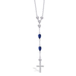 Y-SHAPE CROSS DIAMOND NECKLACE