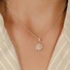 FLOWER PENDANT DIAMOND NECKLACE