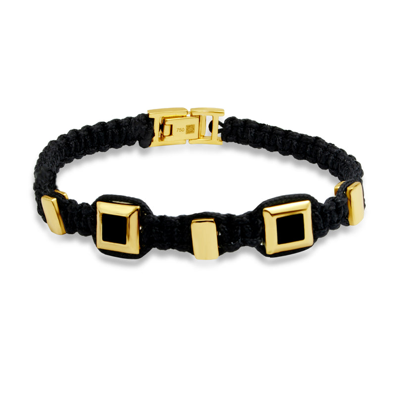 MEN'S MULTI-SQUARES GOLD BRACELET