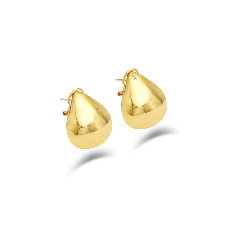 PUFFY PLAIN DROP CLIP-ON GOD EARRING
