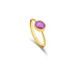 OPAL ROUND STONE GOLD RING