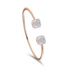 DUO-SQUARE BANGLE DIAMOND BRACELET