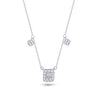 TRIO-SQUARE DIAMOND NECKLACE