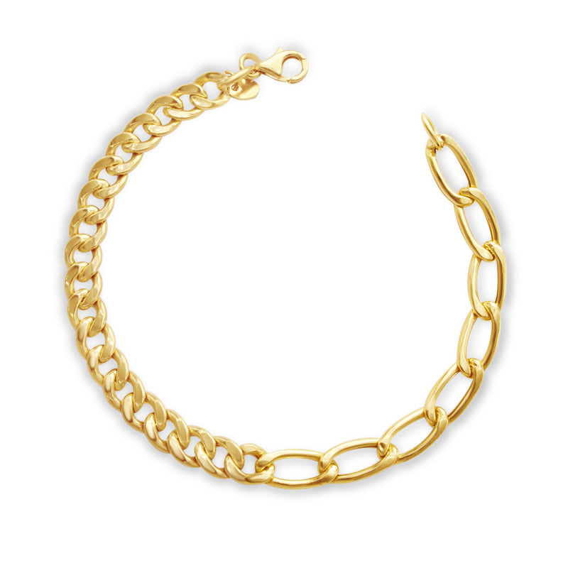 DOUBLE LINKS GOLD BRACELET
