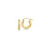 PUFFED CIRCLE HOOP GOLD EARRING