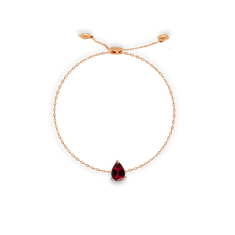 CLASSIC PEAR STONE POLO CLASP GOLD BRACELET