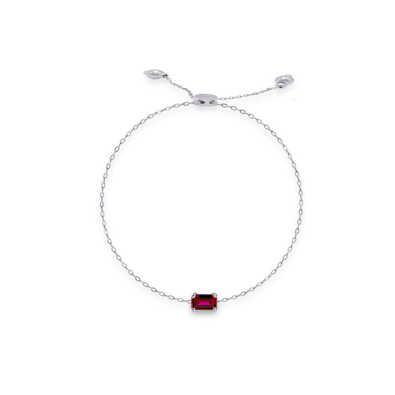 CLASSIC RECTANGLE STONE POLO CLASP GOLD BRACELET