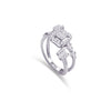 X-SHAPED SQUARE DIAMOND RING