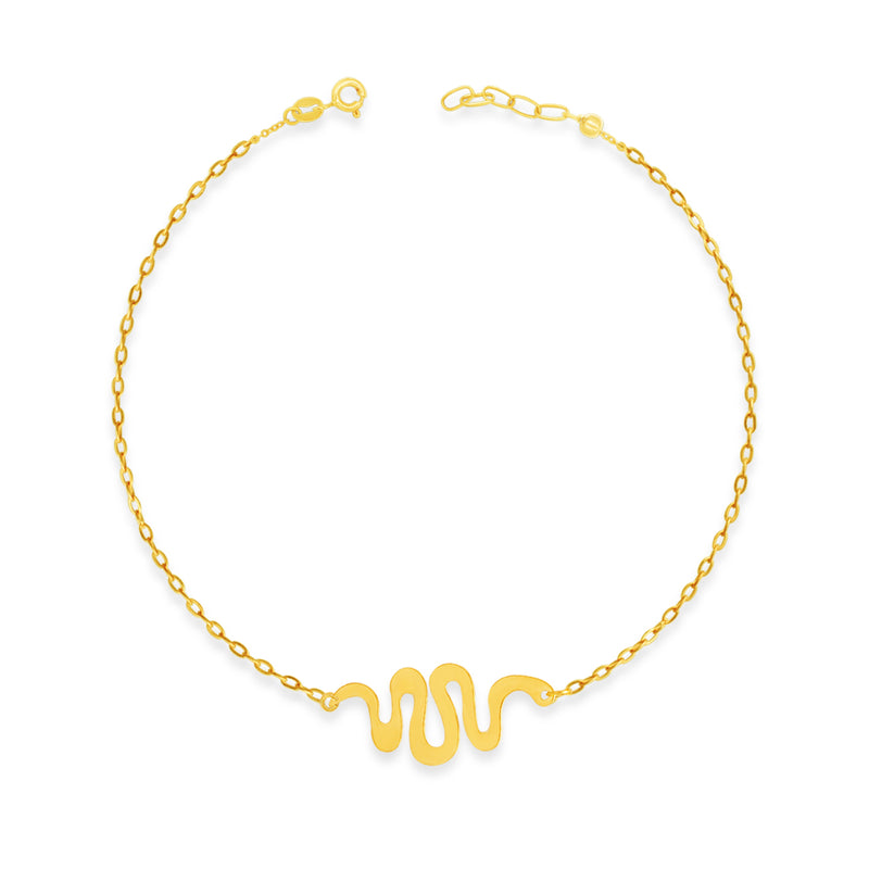 FLAT SNAKE GOLD BRACELET