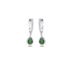 COLOURED PEAR ENGLISH LOCK DIAMOND EARRING