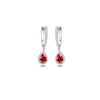 COLOURED PEAR ENGLISH LOCK DIAMOND EARRING