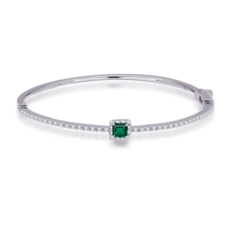 STONED COLOURED BANGLE DIAMOND BRACELET
