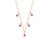 LITTLE DROPPED COLORED STONES DIAMOND NECKLACE