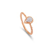 BEADED PEAR DIAMOND RING