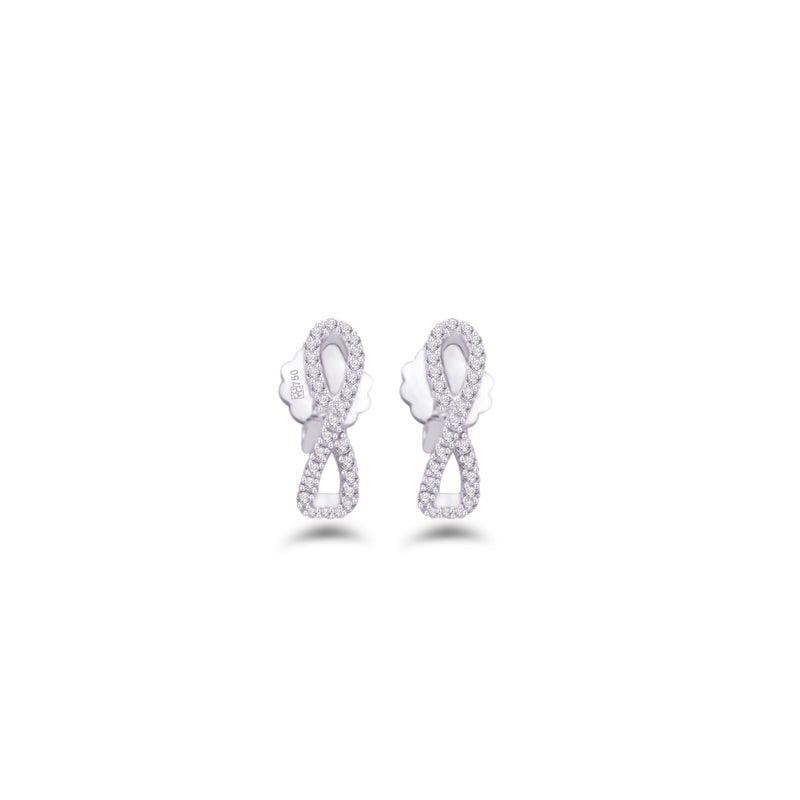CURVED INFINITY STUD DIAMOND EARRING