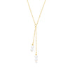Y-SHAPE PEARL GOLD NECKLACE