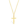 WAVED CROSS GOLD NECKLACE