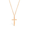 WAVED CROSS GOLD NECKLACE