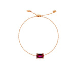 CLASSIC RECTANGLE STONE POLO CLASP GOLD BRACELET