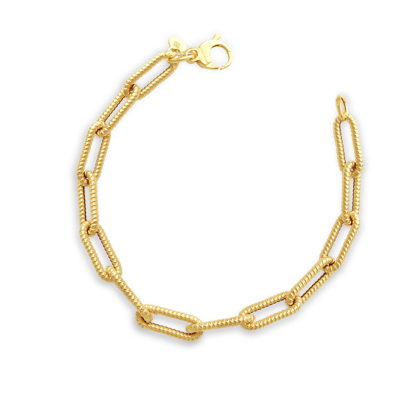 ROPED LINKS GOLD BRACELET