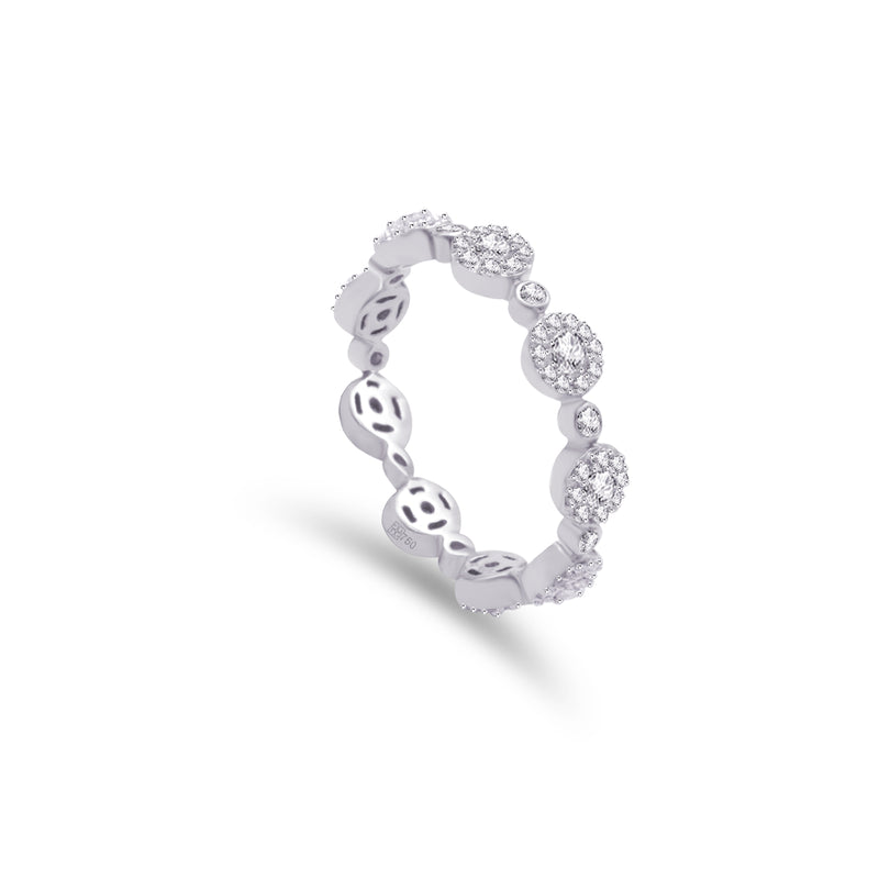 MODERN ROUND CIRCLES DIAMOND RING