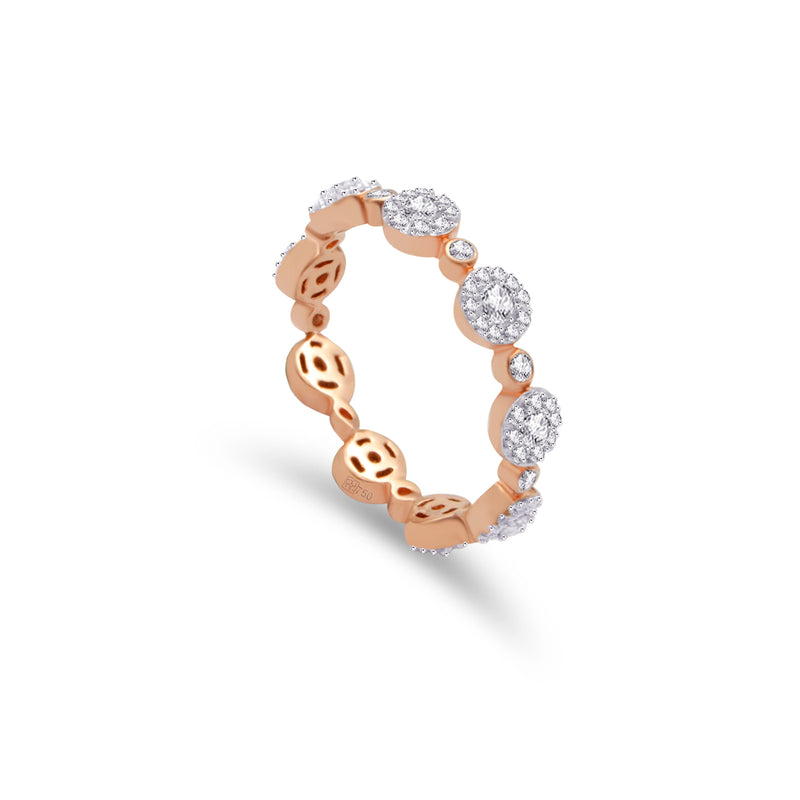 MODERN ROUND CIRCLES DIAMOND RING