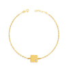 PETITE SHINNY SQUARE GOLD BRACELET