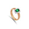STRAP EMERALD DIAMOND RING